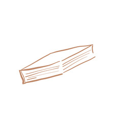 Minimalist Line Art Book Illustration – Reading & Literature Clipart
