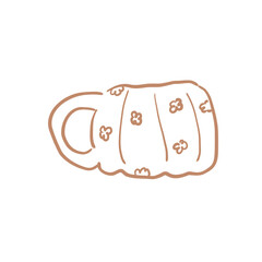 Minimalist Line Art Tea Set –  Cup Illustration