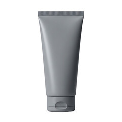 Gray cosmetic tube perfect for skincare product packaging and branding.