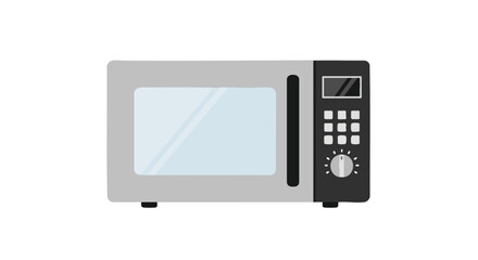 Fototapeta premium Simple microwave oven illustration, presenting a minimalist design with focus on modern kitchen appliances for food preparation and heating solutions