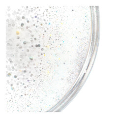 Close up of sparkling glitter particles on a transparent background isolated on transparent background