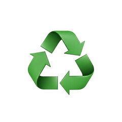 Obraz premium Green Recycling Symbol Arrows Triangle.