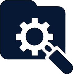 Crisp setting gear icon vector for digital configuration, repair tools, and system preferences in apps and websites.