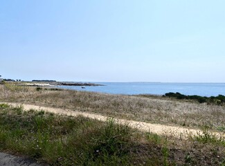 Quiberon, August 2025: Hiking around the Quiberon peninsula in the Gulf of Morbihan in Brittany - View of the wild coast
