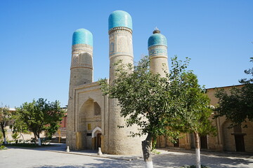 Chor Minor Madrasah in Bukhara, Uzbekistan - ウズベキスタン ブハラ チョル ミナル...