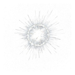 Bright exploding star bursting with light isolated on transparent background