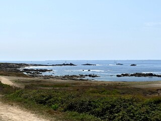 Quiberon, August 2025: Hiking around the Quiberon peninsula in the Gulf of Morbihan in Brittany - View of the wild coast
