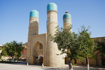 Chor Minor Madrasah in Bukhara, Uzbekistan - ウズベキスタン ブハラ チョル ミナル...