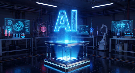 AI Microchip Network with Glowing Circuit Links to Distributed Data Nodes — Futuristic Neural Compute Chip and Edge Processing Illustration
