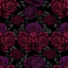 Fototapeta premium seamless pattern with roses