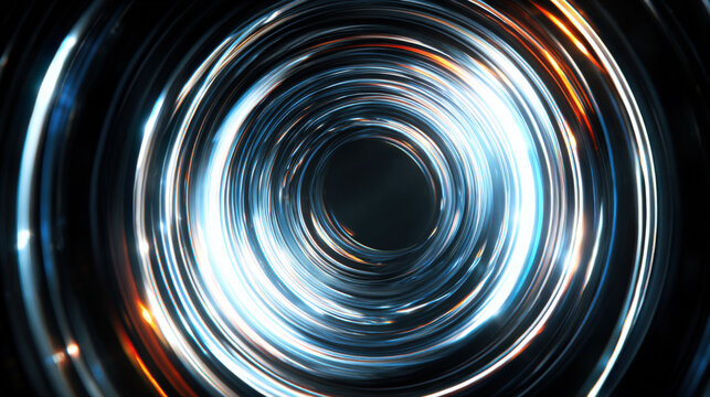 concentric circles of photon rings expanding outward abstract motion graphic illustration concept scene visual for commercial design use high detail quality stock image illustration concept scene