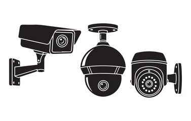 CCTV security camera silhouette bundle