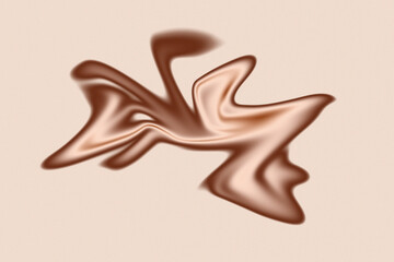 Abstract swirls of rich chocolate and creamy caramel intertwined creating a fluid and mesmerizing artistic design