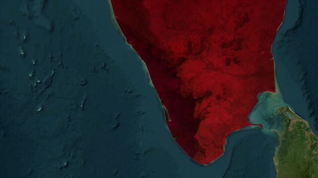 Animated Kerala Map Highlight &ndash; India State Geography Visualization