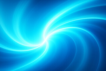 Fototapeta premium Blue and golden-orange abstract glowing waves blending together to create smooth luminous gradient texture
