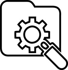 Gear outline vector for clean and modern UI settings, repair, and tech tool illustrations.