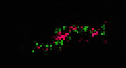 Glitchy digital data stream abstract