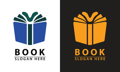 Open book logo. Flat design Open book Vector logo icon.