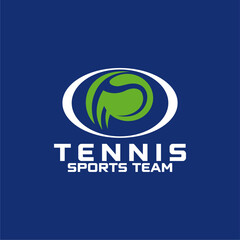 Simple Badge Logo for Tennis Team Sports Logo Template Vector
