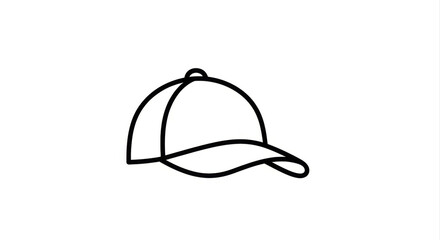 Baseball Cap Line Art Icon