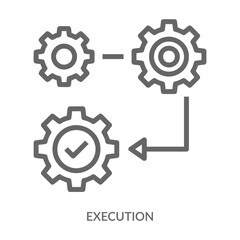 Execution Icon Line Style. Design Vector Illustration
