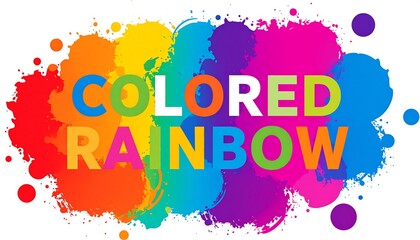 Colorful rainbow design with text