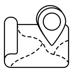 Map and Locations or navigation and Sign Vector LIne Icons Pack and illustrations
