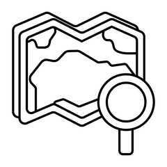 Map and Locations or navigation and Sign Vector LIne Icons Pack and illustrations