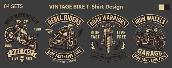 Vintage Bike T-Shirt Design, Retro Bicycle Graphic Tee Illustration, Classic Bike Rider T-Shirt Artwork