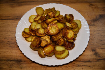 Golden fried potato strips served with cheese and flavorful