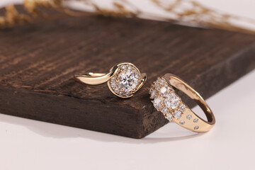 diamond engagement ring showcases elegance and brilliance against a soft background for a memorable...