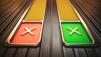 dual conveyor belts showing accepted vs rejected luggage iconography informational style no words illustration concept scene visual for commercial design use high detail quality stock image