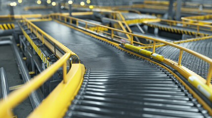 dual conveyor belts showing accepted vs rejected luggage iconography informational style no words illustration concept scene visual for commercial design use high detail quality stock image