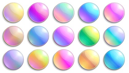 Colorful round buttons