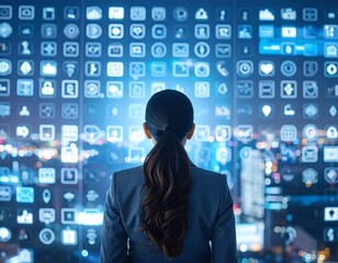 Woman contemplating digital transformation and the evolving digital landscape ahead