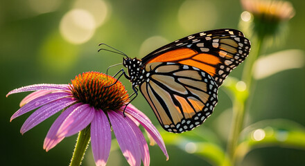 Fototapeta premium Butterfly on flower
