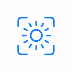 auto brightness hdr mode icon sign vector