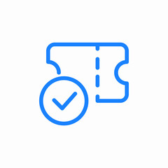 activated coupon ticket icon sign vector