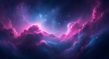 Pink and Purple Space Cloudscape.