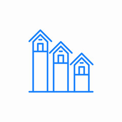 neighborhood houses icon sign vector
