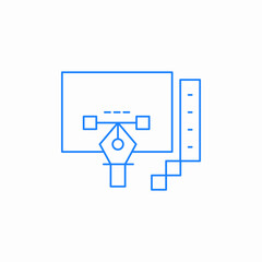vector graphic editing pen tool icon sign vector