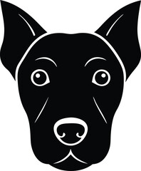  dog head silhouette vector