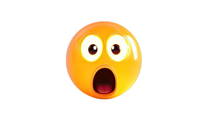 Fototapeta premium Surprised emoticon, bright yellow