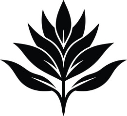 elegant plant silhouette