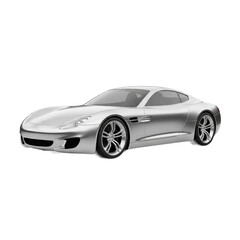 Silver Sports Car Sleek Modern and Luxurious Design.