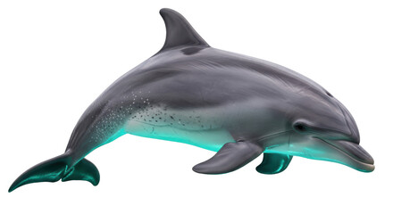 Isolated Dolphin Swimming