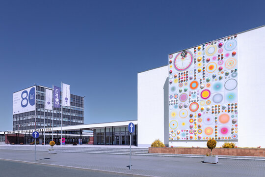 Torun, Poland - July 2, 2025. The entrance to the main campus of Nicolaus Copernicus University.