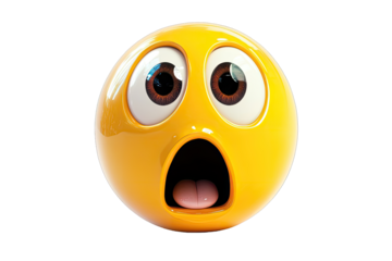 A shocked, expressive emoji