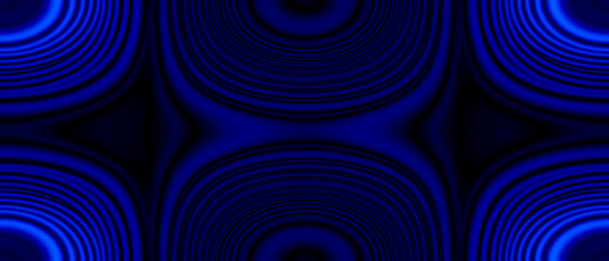 Abstract Blue Concentric Circles Pattern Background