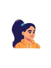 vector illustration urban style female portrait